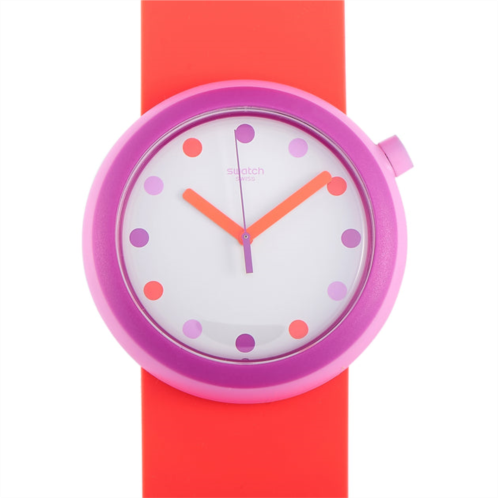 Swatch popalicious 45 mm pink and purple watch pnp100
