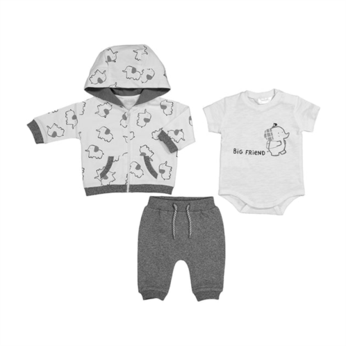 Mayoral gray 3pc elephant graphic tracksuit