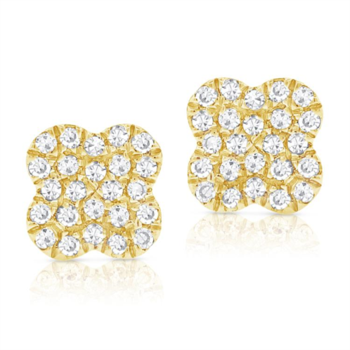 Sabrina Designs 14k gold & diamond clover stud earrings
