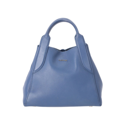 Lanvin cabas mini bag in blue leather