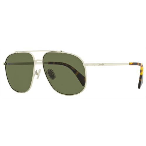 Lanvin mens navigator sunglasses lnv110s 045 silver/havana 60mm