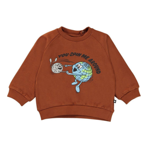 Molo brown disc spin graphic sweatshirt