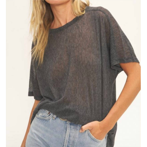 PROJECT SOCIAL T be my baby seamed mesh relaxed tee in washed black