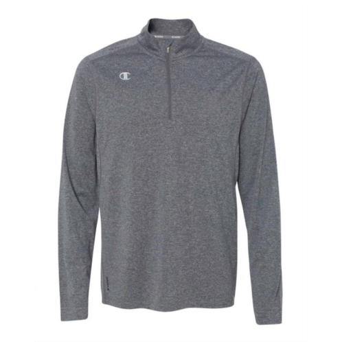 Champion mens vapor performance quarter-zip pullover in slate grey heather