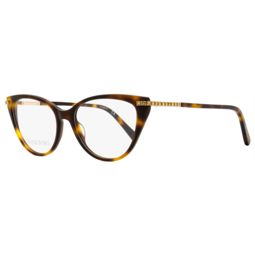 Swarovski womens cat eye eyeglasses sk5425 052 havana/gold 53mm