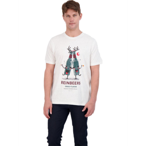 Denim & Flower reinbeers mens holiday print crewneck graphic t-shirt