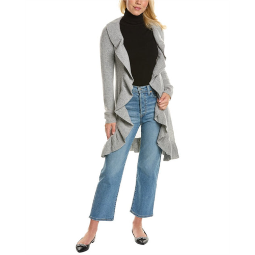 Hannah Rose long ruffle wool & cashmere-blend cardigan