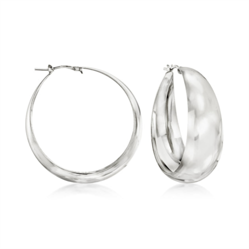 Ross-Simons italian sterling silver flat-edge hoop earrings