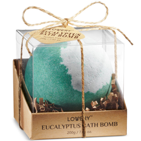 Lovery eucalyptus handmade bath bomb, 7oz fizzy, natural spa bubble ball