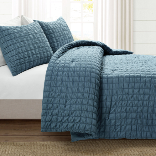 Lush Decor crinkle textured dobby comforter set