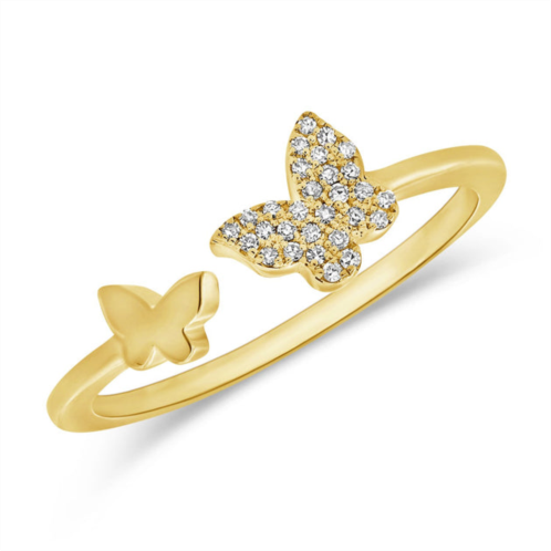Sabrina Designs 14k gold & diamond open butterfly ring