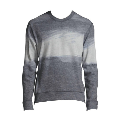 J BRAND mens print messer fleece sweatshirt in gray ombre
