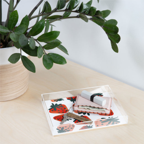 Deny Designs oris eddu strawberry lush ii acrylic tray