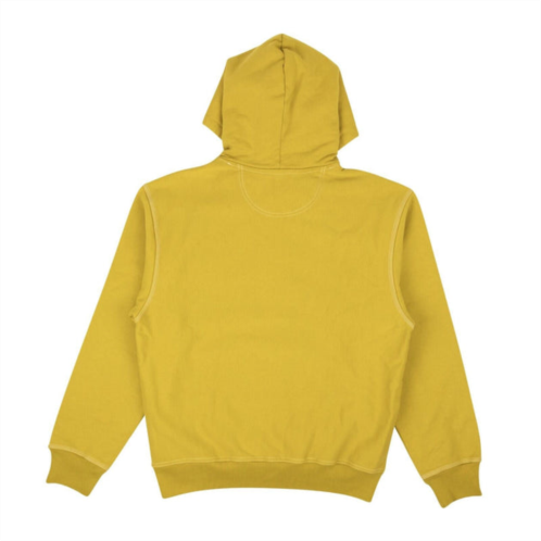 Stussy gold cotton contrast stitch label hoodie
