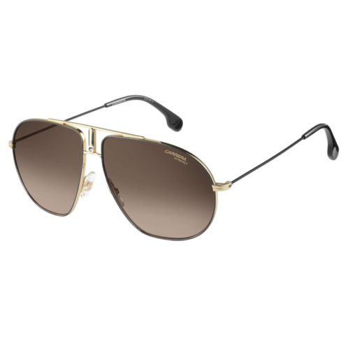 Carrera unisex bound black gold frame brown gradient lens sunglasses