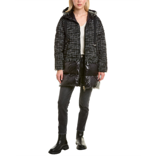 Herno tweed wool-blend down coat
