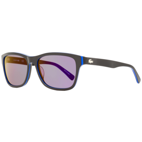 Lacoste unisex rectangular sunglasses l683s 006 black/blue 55mm