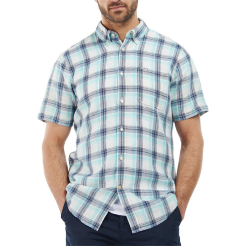 Barbour crossfell linen-blend shirt