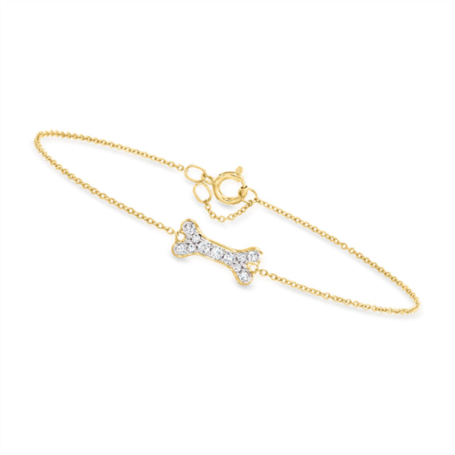 Canaria Fine Jewelry canaria diamond bone bracelet in 10kt yellow gold
