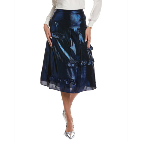 Burberry silk-blend midi skirt