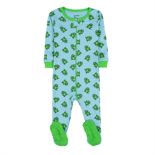 Leveret kids footed cotton pajamas frog