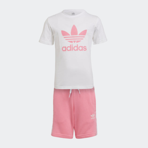 Adidas kids adicolor shorts and tee set
