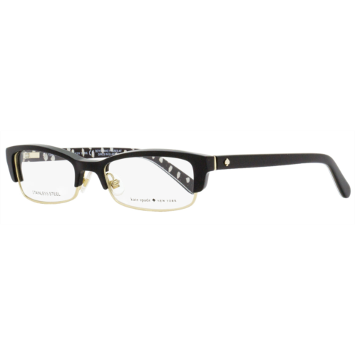 Kate Spade womens rectangular eyeglasses joetta 807 black/gold 52mm