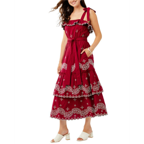 Roller Rabbit peonia embroidered eleanor dress