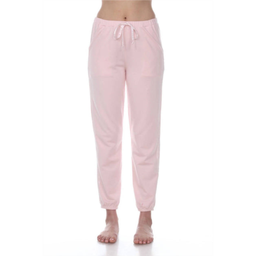 PJ Harlow blair french terry sweat pant with satin trim in blush