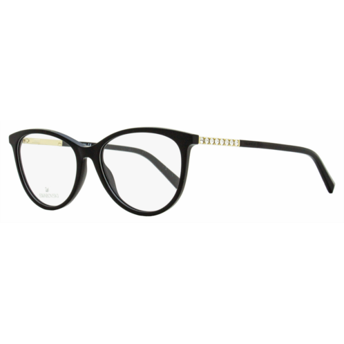 Swarovski womens oval eyeglasses sk5396 001 black/gold 52mm