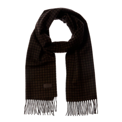 Hickey Freeman gingham cashmere scarf