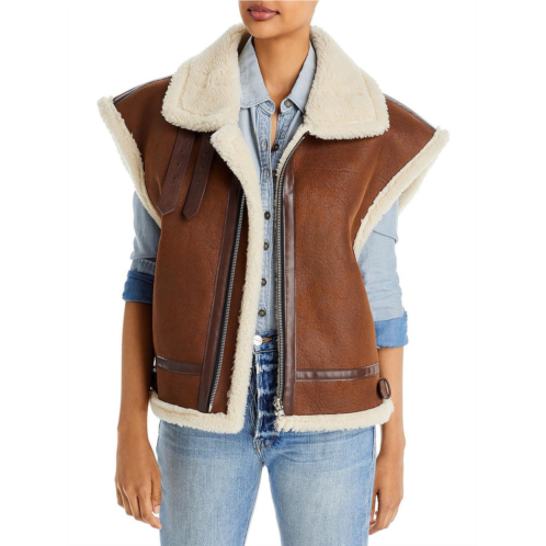 Moon River womens faux shearling oversized vest