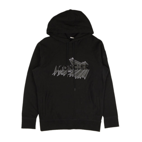Moncler black 1952 graphic logo hoodie