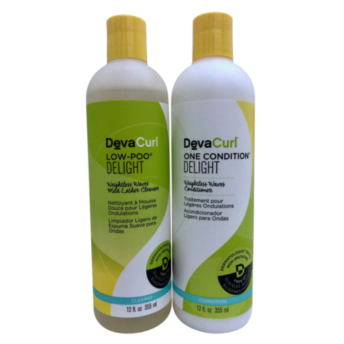 DevaCurl low poo delight cleanser & one conditioner delight set 12 oz each