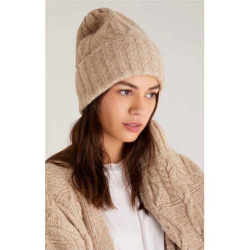 Z Supply cable knit beanie in oatmeal heather