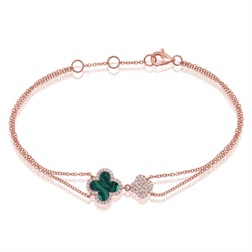 Sabrina Designs 14k gold & diamond clover bracelet
