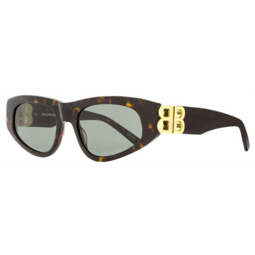 Balenciaga womens cateye sunglasses bb0095s 002 havana/gold 53mm