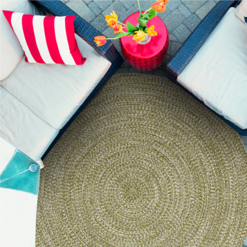 Superior reversible vintage ploypropylene indoor/outdoor braided area rug