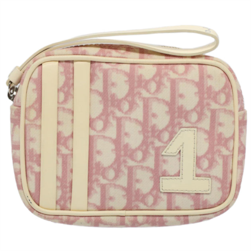 Dior trotter canvas clutch bag (pre-owned)