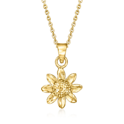 RS Pure by ross-simons 14kt yellow gold sunflower necklace