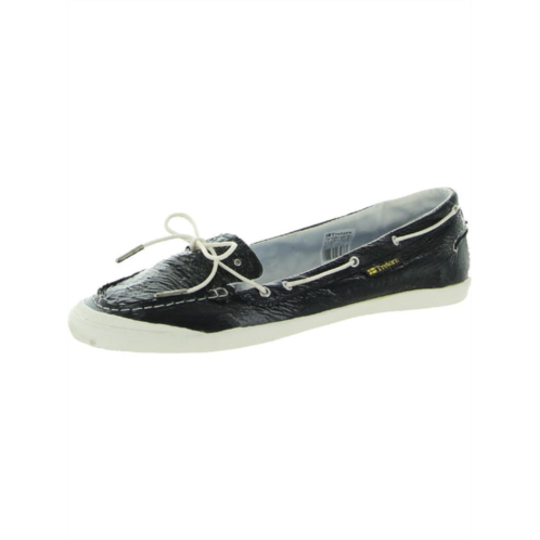 Tretorn sunniva patent womens crinkled patent lightweight boat shoes