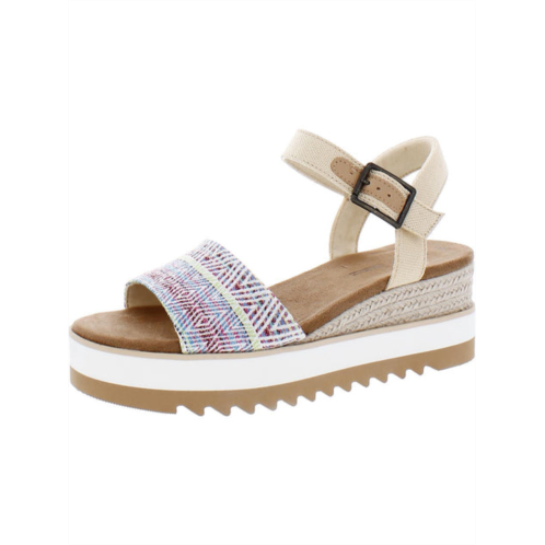 Toms diana womens woven ankle strap wedge sandals