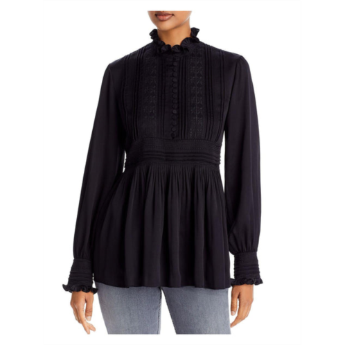 Lafayette 148 New York womens embroidered empire-waist blouse