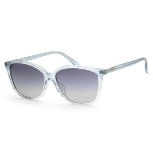 Coach womens 57mm transparent blue gradient sunglasses hc8361f-573735-57