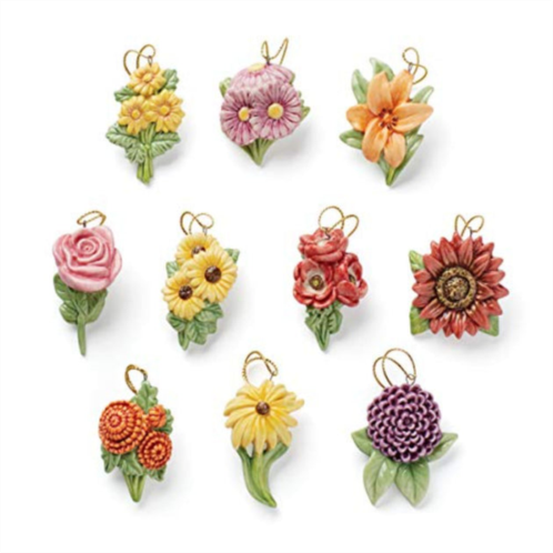 Lenox fall flowers 10-piece ornament set