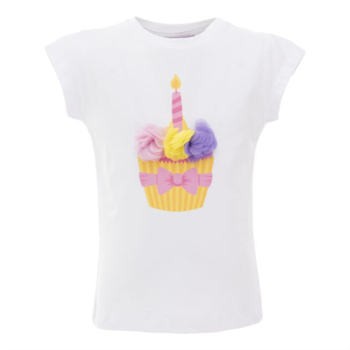 Mimi Tutu white cupcake n candle t-shirt