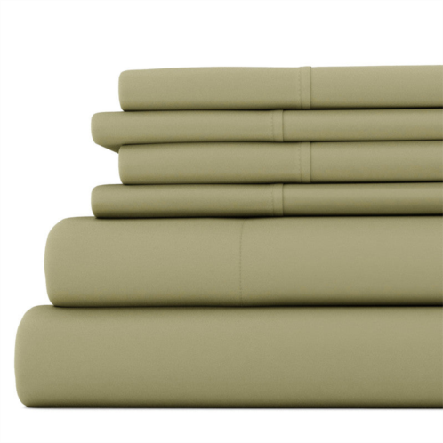 Ienjoy Home vibrant colors 6-piece sheet set ultra soft microfiber bedding