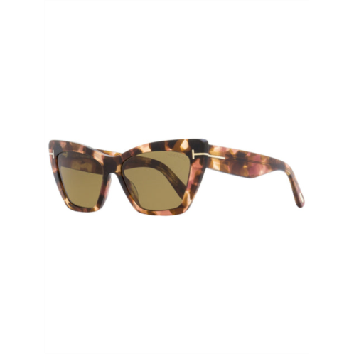 Tom Ford womens cat eye sunglasses tf871 wyatt 55j rose havana 56mm
