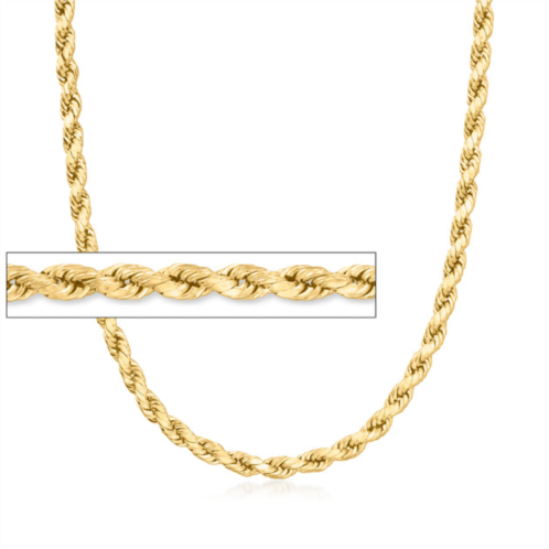 Canaria Fine Jewelry canaria 5.5mm 10kt yellow gold diamond-cut rope chain necklace