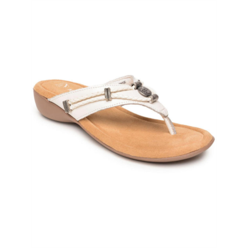 Minnetonka silverthorne 360 womens leather embellished thong sandals